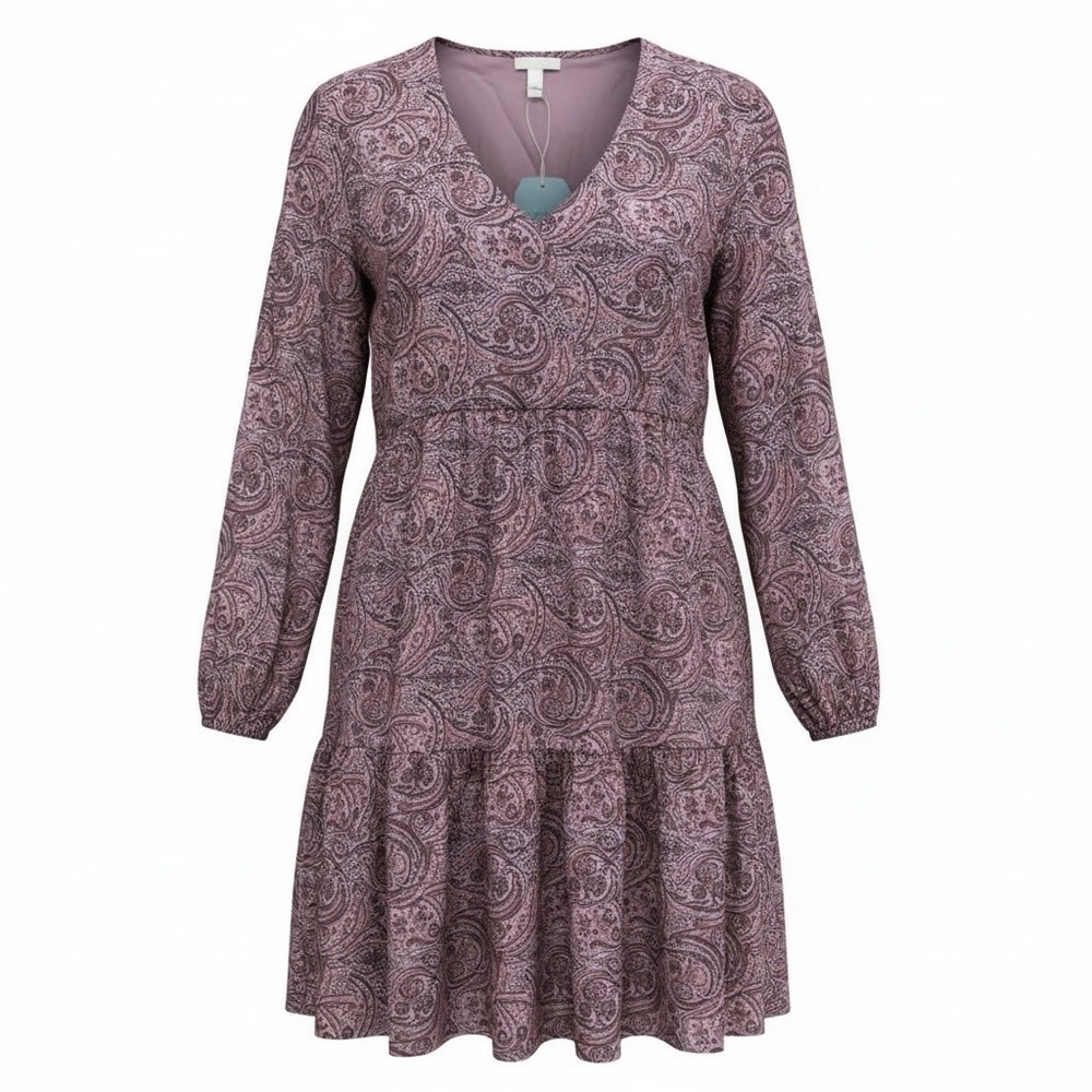 Rachel Ashwell Dress Women Medium Mauve Paisley Shabby Chic Cottagecore Romantic
